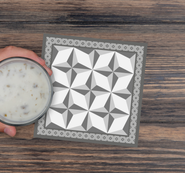 Bases para copos com padrões geométricos em camadas - TenStickers