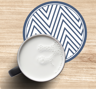 Bases para copos com superfície em padrão chevron - TenStickers