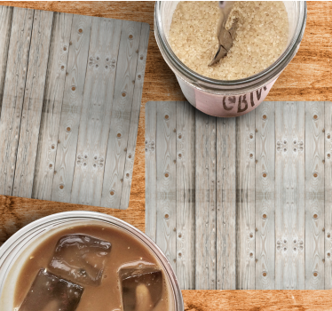 Bases para copos com textura de madeira - TenStickers
