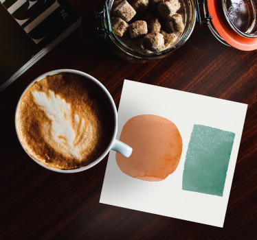 Bases para copos combinação de formas abstratas - TenStickers
