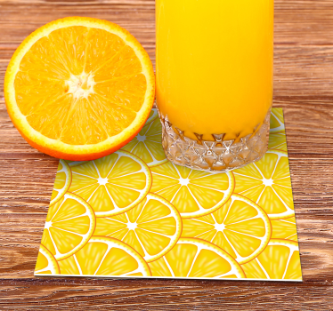 Bases para copos conceito fatia de cítrico - TenStickers