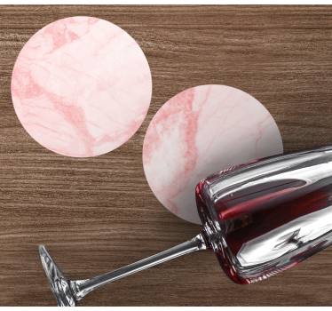 Bases para copos de mármore rosa texturizado - TenStickers