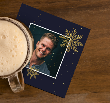 Bases para copos de natal Moldura de natal com foto - TenStickers