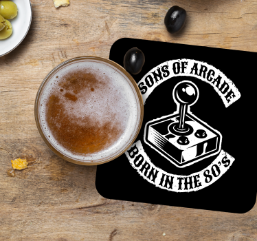Bases para copos em vinil com frases Filhos dos anos 80 - TenStickers