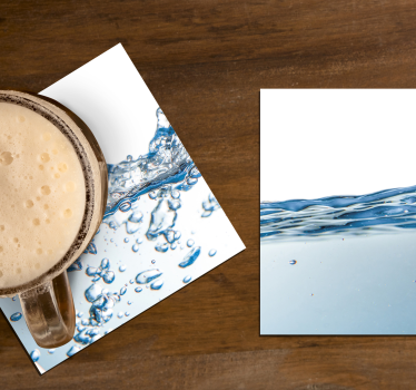 Bases para copos em vinil de texturas Efeito da água - TenStickers