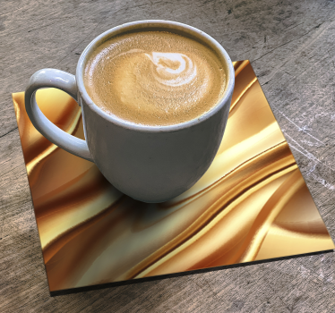 Bases para copos em vinil de texturas Efeito de metal dourado - TenStickers