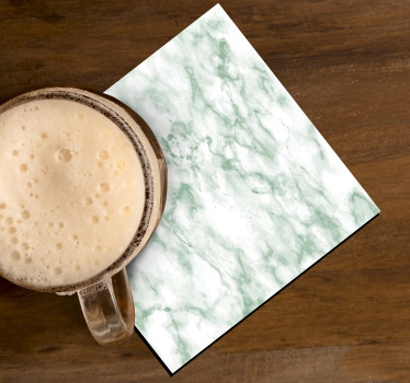 Bases para copos em vinil de texturas Mármore verde - TenStickers
