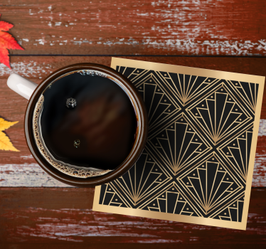 Bases para copos em vinil modernas Padrão romboide "art déco" - TenStickers