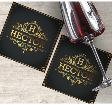 Bases para copos em vinil personalizáveis Elegância - TenStickers