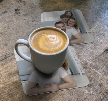 Bases para copos em vinil personalizáveis Foto de família persona - TenStickers
