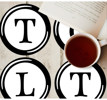 Bases para copos em vinil personalizáveis Letras de máquina de es - TenStickers