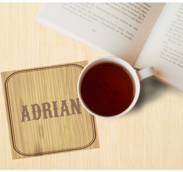 Bases para copos em vinil personalizáveis Nome personalizado - TenStickers