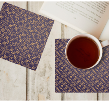 Bases para copos estilo estampado de flores - TenStickers