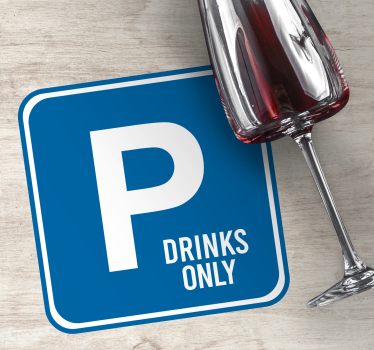Bases para copos frase aviso de bebidas reservadas - TenStickers