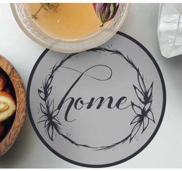 Bases para copos frase círculo floral elegante - TenStickers
