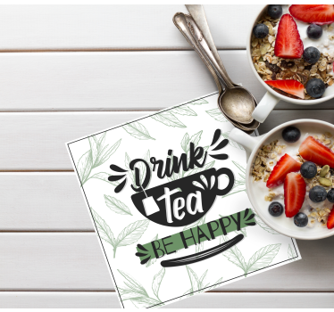 Bases para copos frase citação motivacional para chá - TenStickers