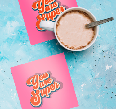 Bases para copos frase com design de frases motivacionais - TenStickers
