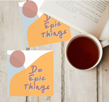 Bases para copos frase com design de mensagem inspiradora - TenStickers