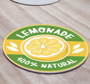 Bases para copos frase fatia de limão natural - TenStickers
