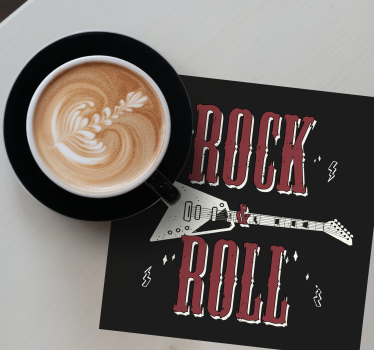 Bases para copos frase guitarra e música - TenStickers