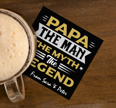 Bases para copos frase lenda do mito do papai - TenStickers