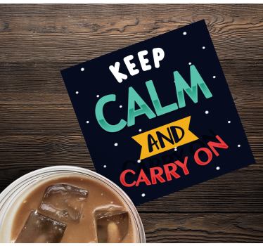 Bases para copos frase tipografia de frases motivacionais - TenStickers