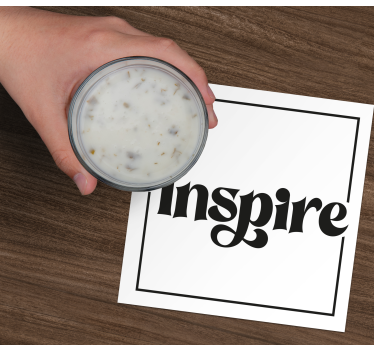 Bases para copos frase tipografia inspire em negrito - TenStickers