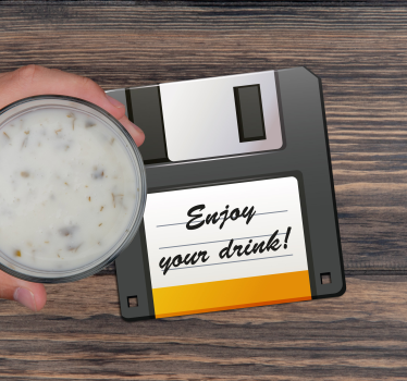 Bases para copos lembrete de bebida disquete - TenStickers