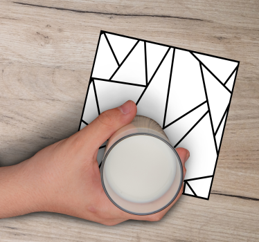 Bases para copos linhas pretas geométricas - TenStickers