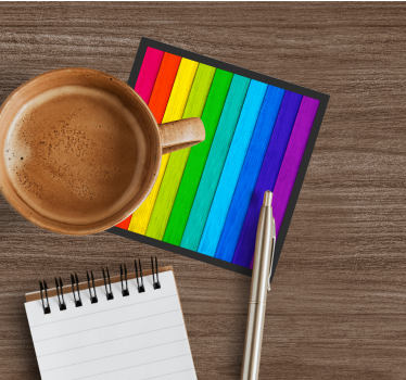 Bases para copos listras coloridas vibrantes - TenStickers