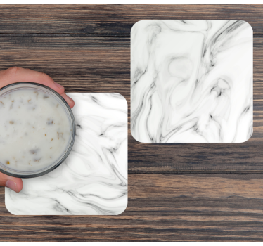 Bases para copos padrão mármore em espiral - TenStickers
