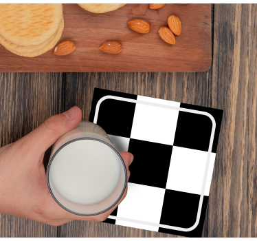 Bases para copos padrão quadriculado - TenStickers