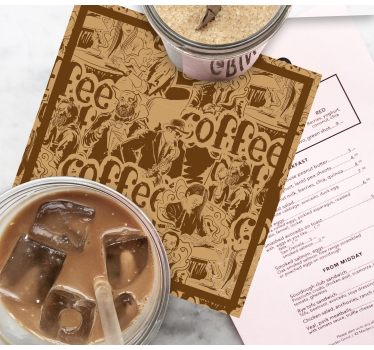 Bases para copos personagens de café vintage - TenStickers