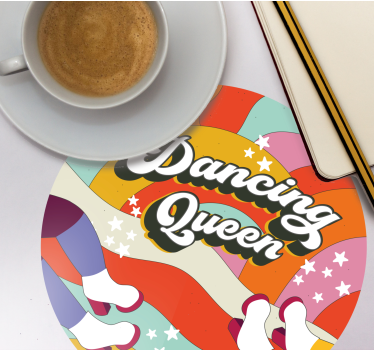 Bases para copos personalizáveis com design de pés coloridos - TenStickers