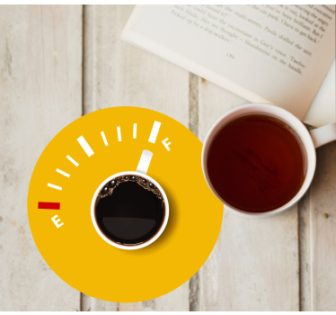 Bases para copos personalizáveis indicador de nível de café - TenStickers