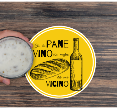 Bases para copos personalizáveis vinho e pão - TenStickers