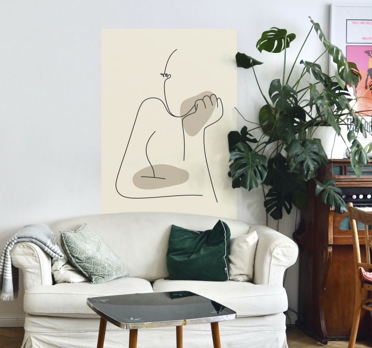 Poster silhueta de mulher moderna - TenStickers