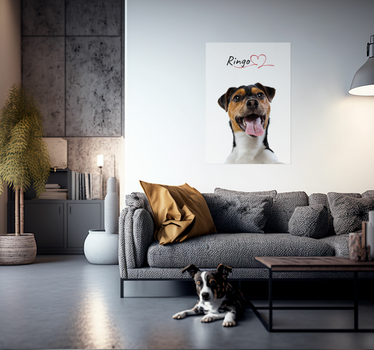 Poster cães amor de cão personalizado - TenStickers