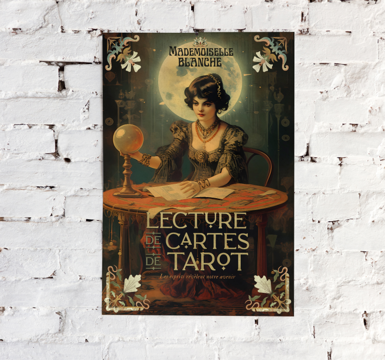 Poster retro leituras de tarot - TenStickers