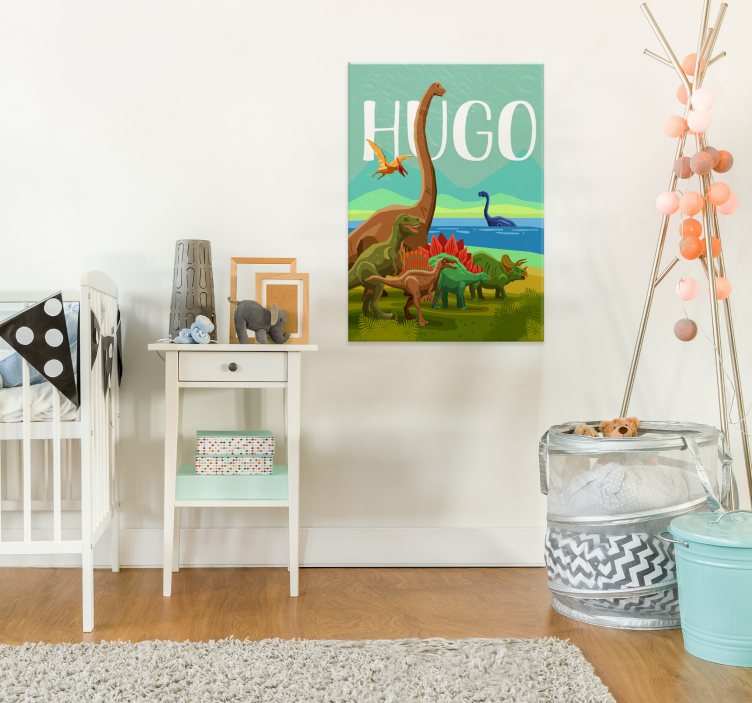 Poster Dinossauros com nome personalizado - TenStickers