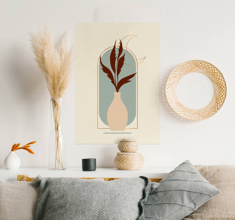 Poster de planta no estilo boho - TenStickers