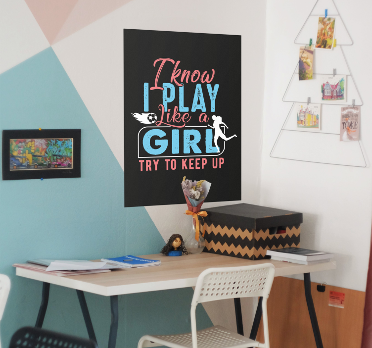 Poster jogar como uma menina - TenStickers