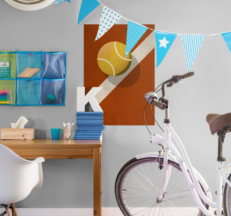 Poster bola de tenis na risca - TenStickers