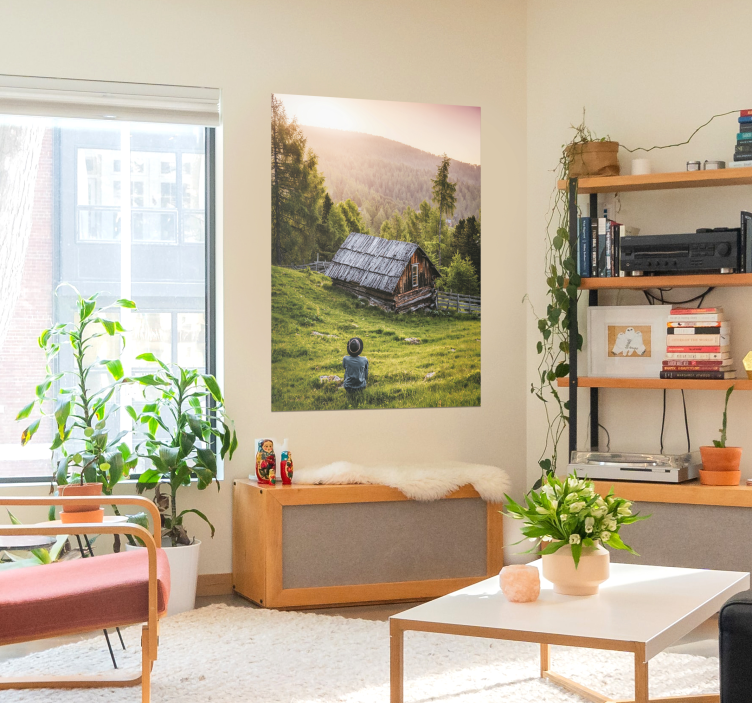 Poster casinha na montanha - TenStickers