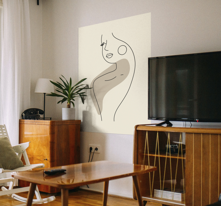 Poster com silhueta abstrata de mulher - TenStickers