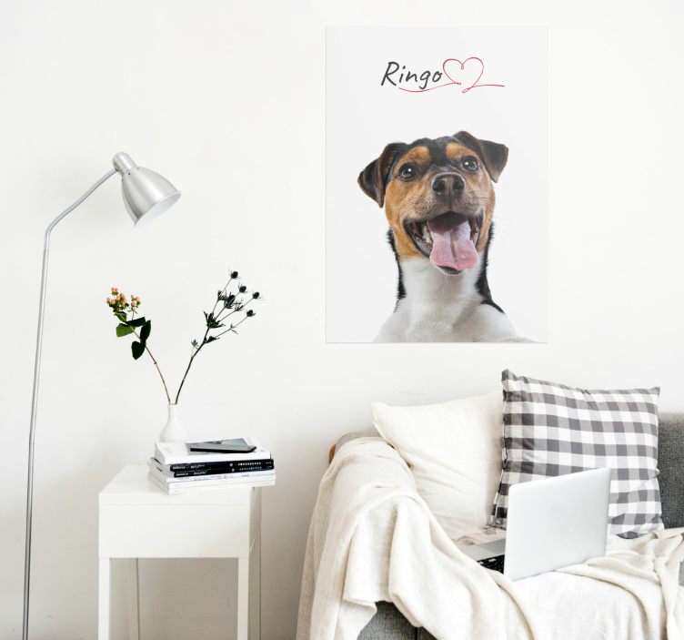 Poster cães amor de cão personalizado - TenStickers