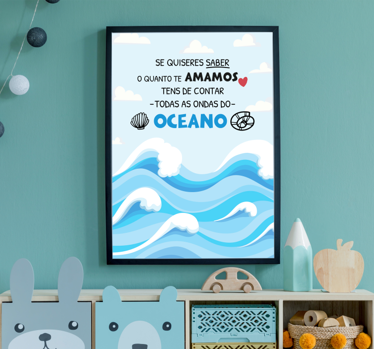 Poster de frases Todas as ondas do oceano - TenStickers