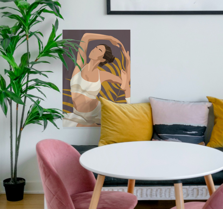 Poster de ilustração de yoga - TenStickers