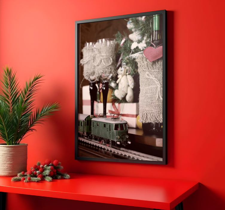 Poster Natal trem de brinquedo - TenStickers