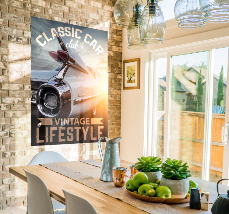 Poster decorativo classic car club - TenStickers